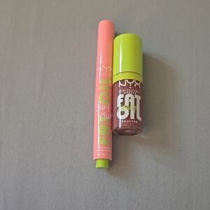 NYX Fat Lip Oil Set In Clout & Sprinkle Sprinkle